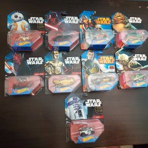 Hot Wheels 2014 & 2015 Star Wars Character Cars - Lot of 9